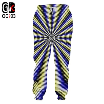 

OGKB Sweatpants 2018 New Vortex Sweatpants Punk rock personality Hip Hop Street Jacket 3D printed Fitness Workout Leisure