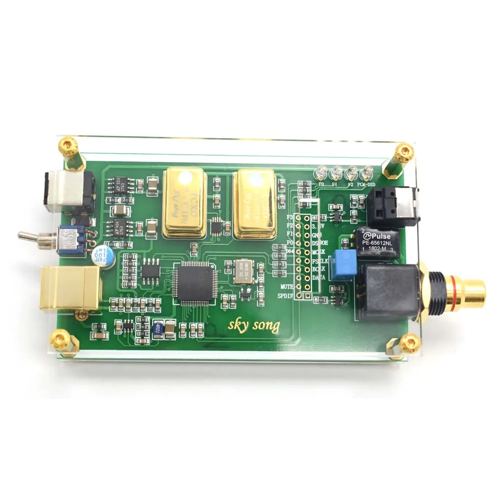 Dop64 com Chapa Interface de Saída Lusya Xu208 Xmos Assíncrona Fibra Coaxial Usb Digital Spdif Iis Dsd256 A6 018 Acrílica - Image 3