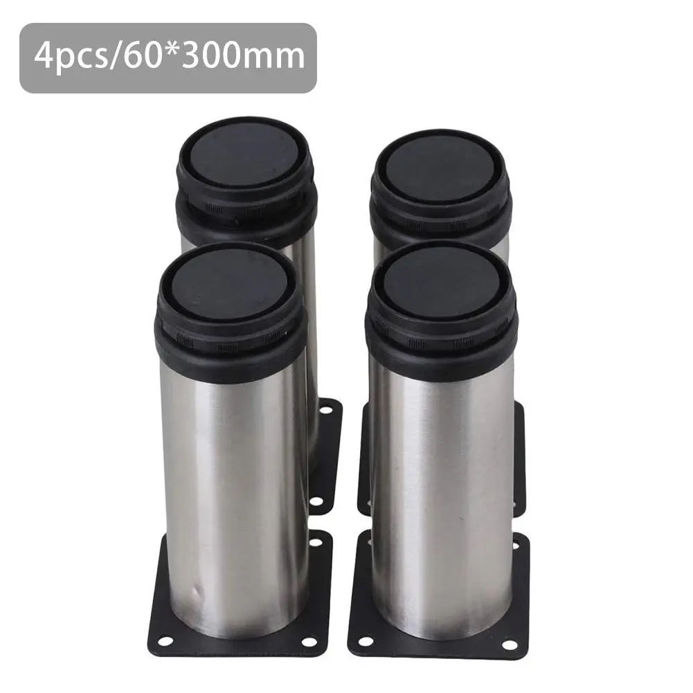 

10cm/30cm Furniture Adjustable Cabinet Leg Stainless Steel Round Tube Adjustable Foot Cover Thickened Reinforcement Cabinet Foot