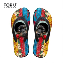 FORUDESIGNS/женские шлепанцы на платформе; дизайнерские Вьетнамки для женщин; резиновая собака с животными; Вьетнамки; женские летние пляжные шлепанцы