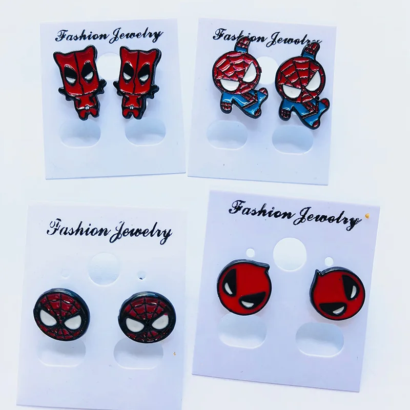 

direct selling popular animation wish man MARVEL movie Spiderman Captain America wholesale stud earrings wholesale