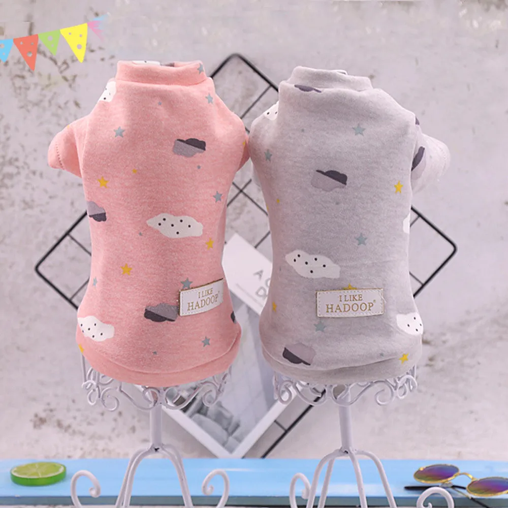 

Pet Cat Puppy Warm Winter Cotton Clothes Fashion Cartoon Shirt Two-Legged Cloth Perro chaleco@30