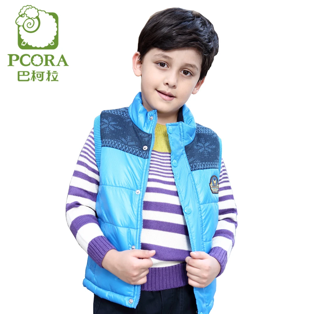 PCORA Boy Vest Winter Waistcoats for Boys Children Vest Sleeveless