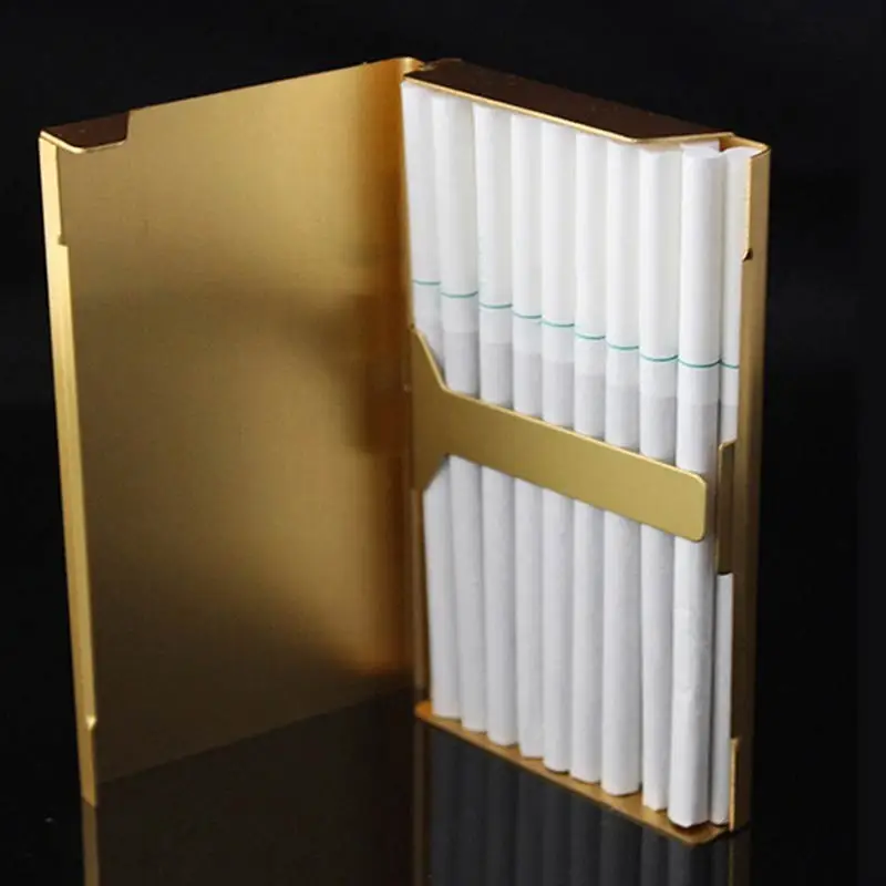 20 Pieces Capacity Metal Cigarette Case Container Pocket-box Pipe Cigar Holder Slim for Lady LAD-sale | Дом и сад