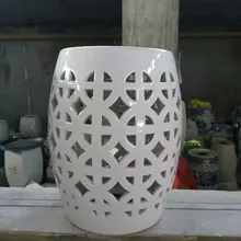 Белый фарфор стула Jindezhen Туалетная комната керамические сад стула китайский керамический барабан стула китайский фарфор стула
