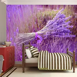 Shinehome-Романтический Лаванда Ветряные мельницы в 3 D комнате фото стена Бумага рулон для 3D гостиная стены Бумага росписи рулоны