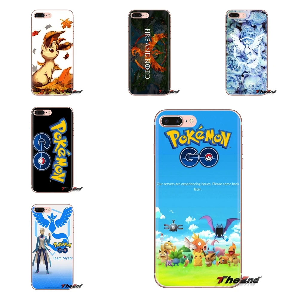Мягкие чехлы для Sony Xperia Z Z1 Z2 Z3 Z5 compact M2 M4 M5 C4 E3 T3 XA Huawei Mate 7 8 Y3II Pokemon GO Team Mystic Monsters |