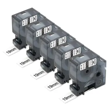 

5-Pack 18489(3/4") Industrial Flexible Nylon Labels Compatible Industrial RhinoPro Label Makers 4200 5000 5200 6000 19mm x 3.5m