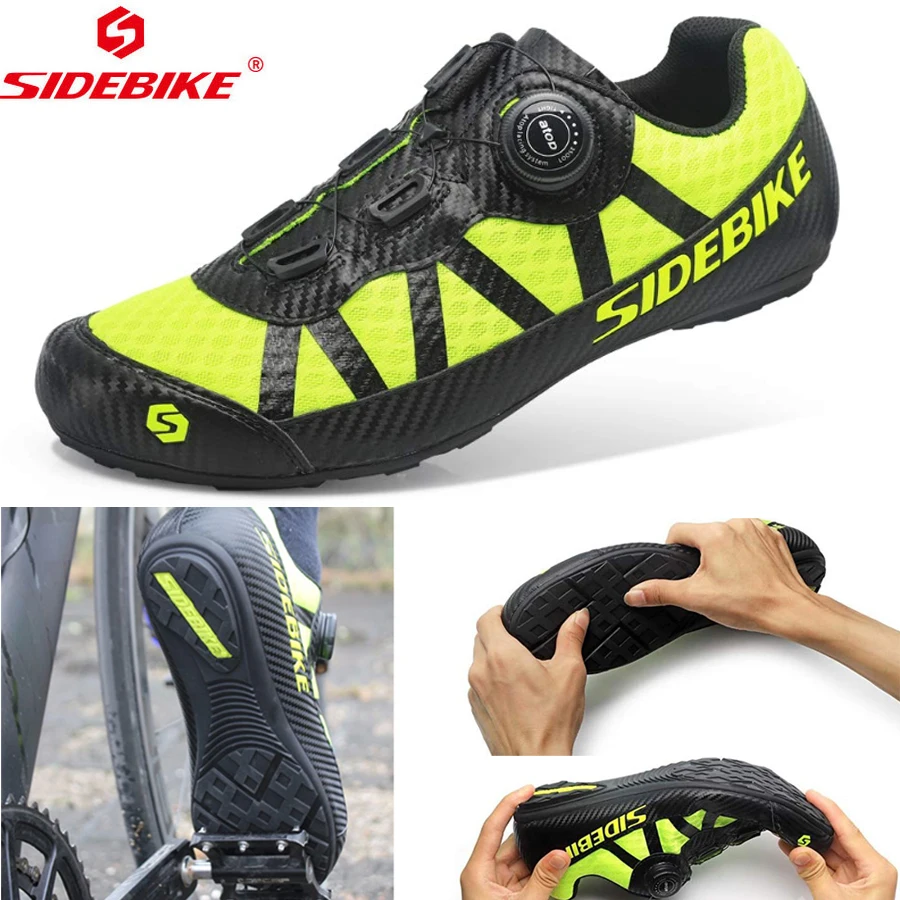 

SIDEBIKE Leisure Cycling Shoes Mountain Bike Bicycle Self-locking Shoes Non-slip Breathable Bike Sneakers MTB Zapato Bike Shoes