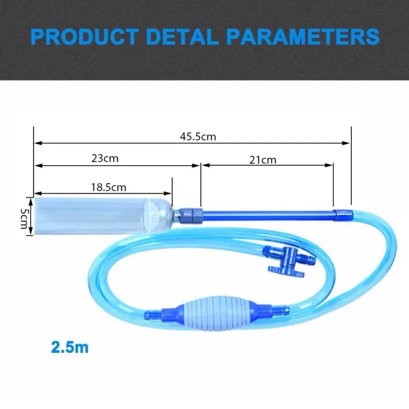 Newest Fish Tank Cleaners Aquarium Siphon Gravel Cleaning Tool Fish Safe Tank Vacuum Pump Water Change Switch Filter For Aquario (3)