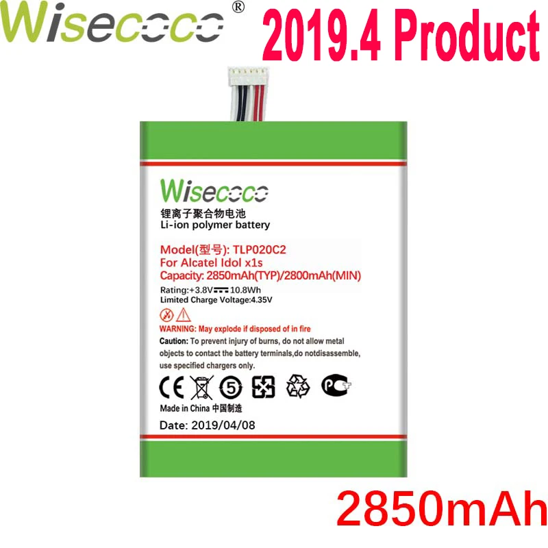 Wisecoco 2850 мАч TLP020C2 батарея для Alcatel Idol x1s 6034R S950 Idol x 6037y 6040x6032 TCL S950 телефон+ номер отслеживания