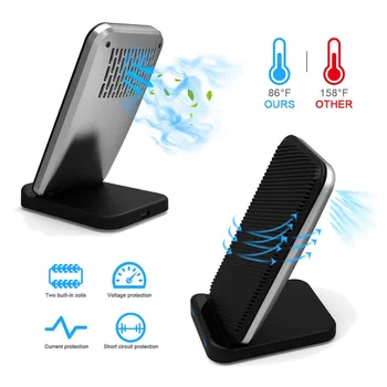 

Advanced Qi Wireless Phone Charger Stand Desktop Cellphone Charger Holder For IPhone For Samsung and Android Phone