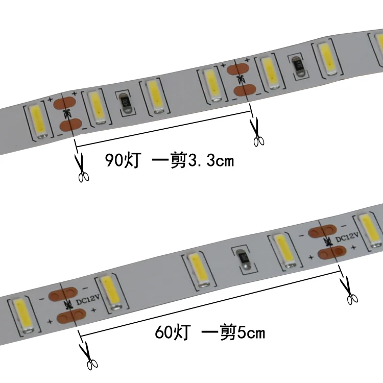 7020 DC12V водонепроницаемый/не водонепроницаемый 90 светодиодный s/m 5 м/рулон холодный белый гибкий светодиодный полосы