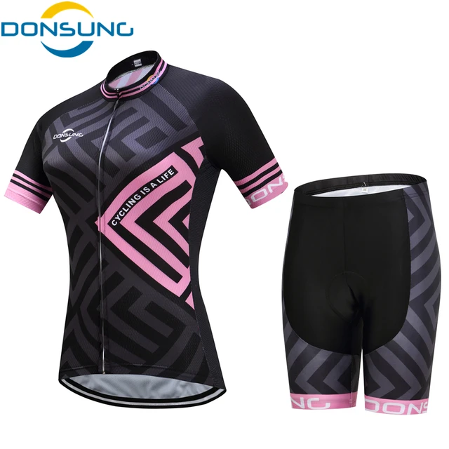 Special Offers DONSUNG Women Cycling Jersey Set Bike Team Cycling Clothes Short Sleeve Full Zipper GEL Breathable Pad Quick Dry bike Clothing Special Offers DONSUNG Women Cycling Jersey Set Bike Team Cycling Clothes Short Sleeve Full Zipper GEL Breathable Pad Quick Dry bike Clothing