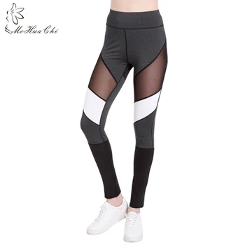 

Mesh Patchwork Leggings Fitness Leggings For Women Sporting Workout Leggins Elastic Slim Black White Pants Plus Size Shein