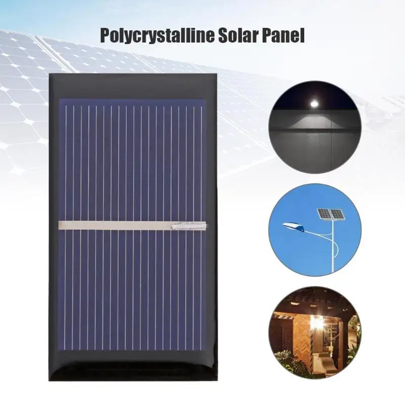 

0.3W 0.5V 600mA Solar Panel Polycrystalline Solar Cell Panel for Battery Module DIY Charger