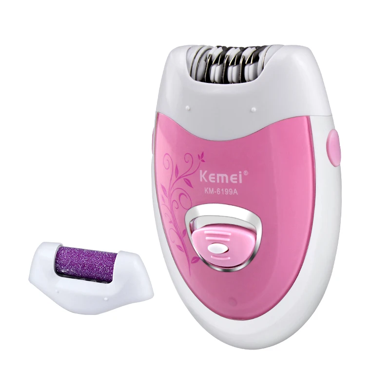 

Kemei 6199A Women Rechargeable Electric Shave lady's Epilator Grinding Feet Device Bikini Trimmer Professional Female Care