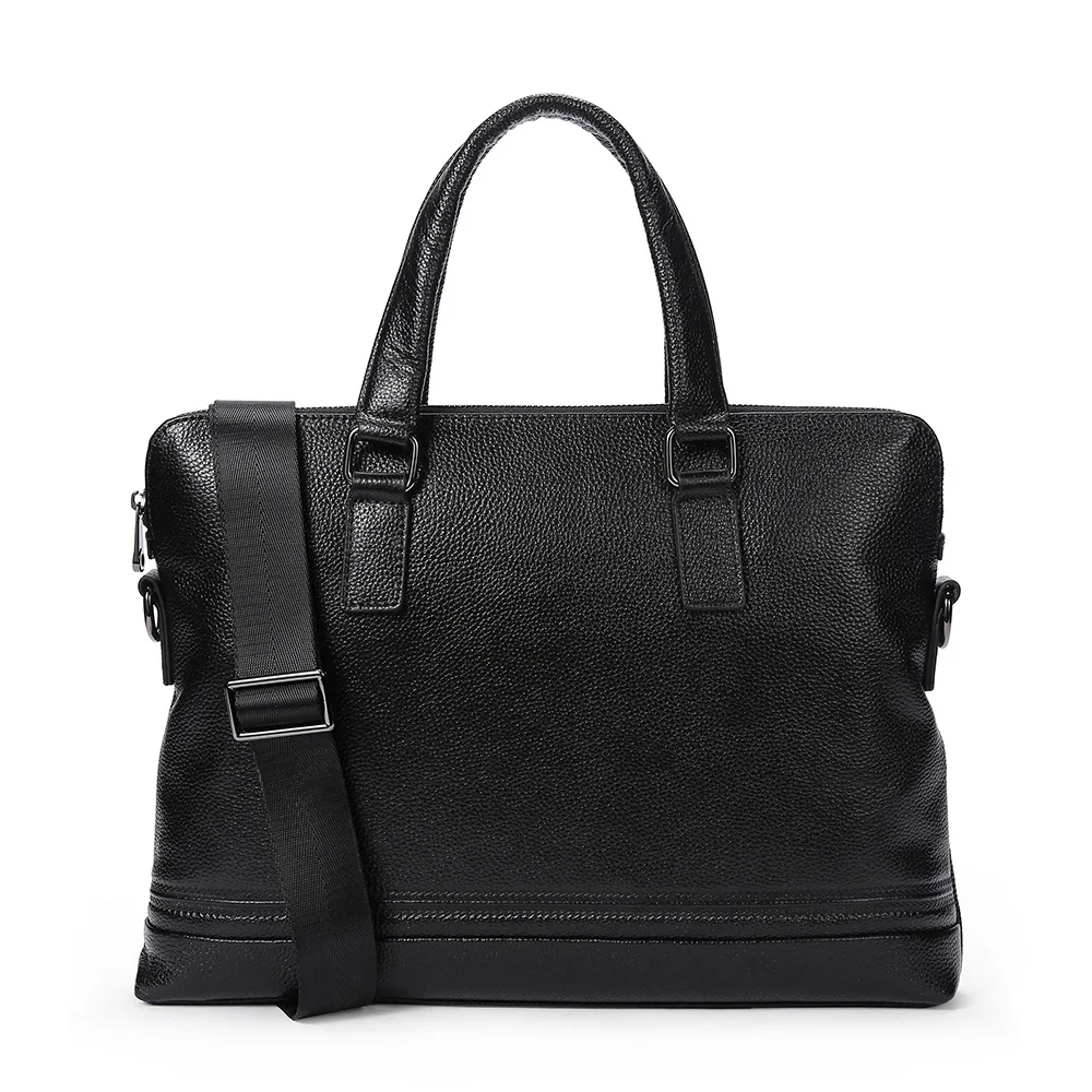 Genuine Lether Men's Bag Bolso Hombre Business Men Cowhide Soft Handbags Briefcase Leather Laptop Computer Bag Bolso Ordenador