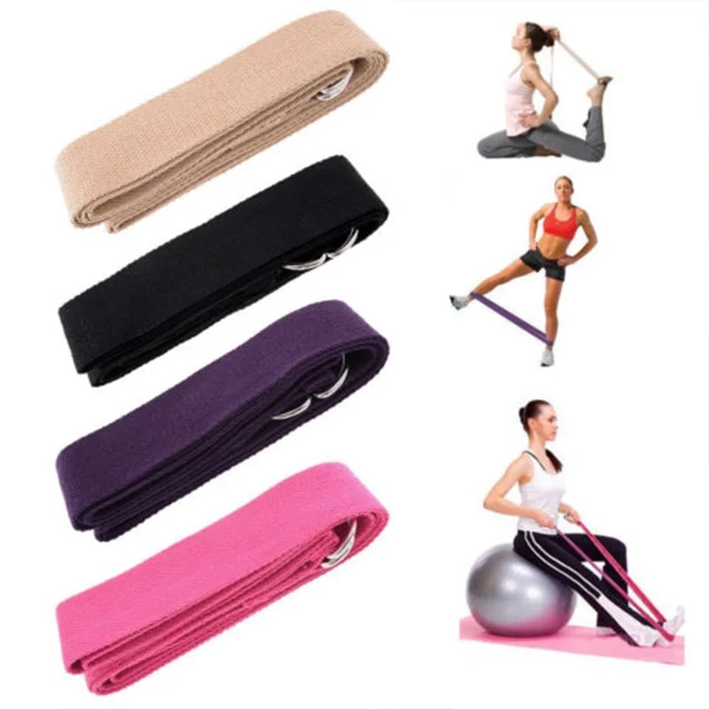Best Sale Brand New Adjustable D Ring Pilates Yoga Stretch Strap Belt Waist Leg Exercise Fitness