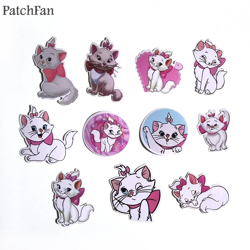 Patchfan 56 шт. Marie Cat Мультяшные креативные значки DIY Декоративные наклейки для настенной тетради чехол для телефона мотор Скрапбукинг A1415