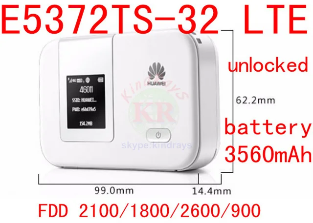 

4g wifi router Unlocked Huawei E5372Ts-32 mifi 4G 3560mah wifi dongle 4g wireless router 4g cpe pocket PK E5776 E589 E5372