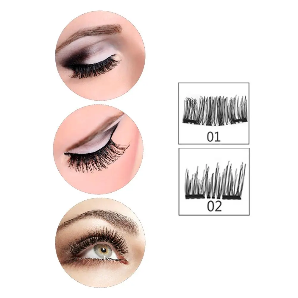 8pcs Magnetic Eyelashes With 3 Magnets Handmade 3D Lashes Natural False Eyelashes And Tweezers Magnet Lashes With Gift Box 8pcs Magnetic Eyelashes With 3 Magnets Handmade 3D Lashes Natural False Eyelashes And Tweezers Magnet Lashes With Gift Box