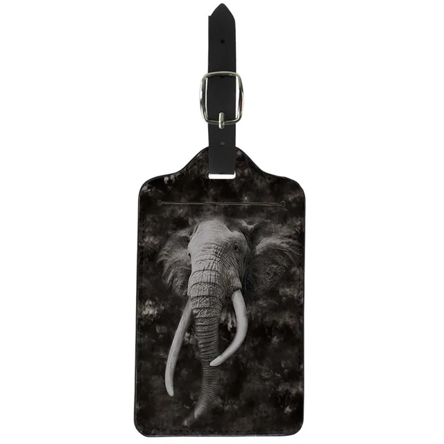 FORUDESIGNS Elephant Luggage Tags PU Leather for Business Suitcase Tags