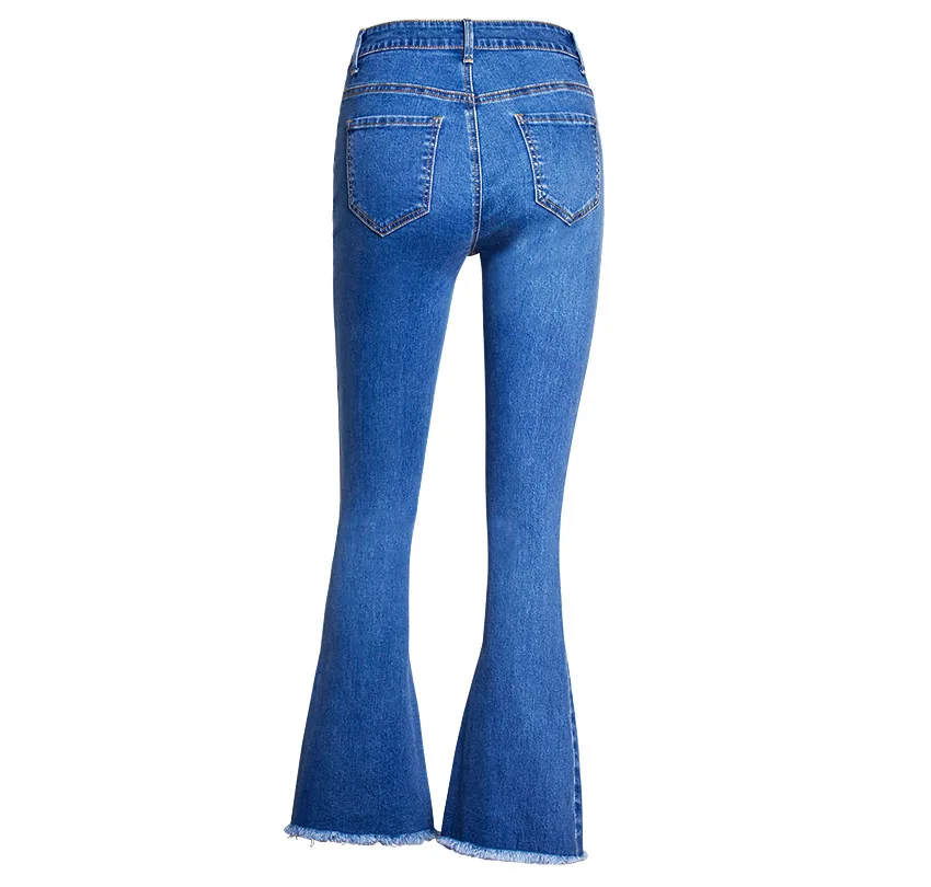 New wide-leg webbed jeans women's trousers (16)