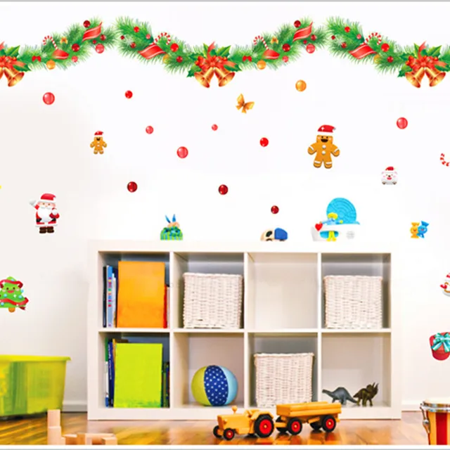 Best Price 200*65cm DIY Christmas Glass Wall Decoration sticker waterproof Bell pine branch Cartoon character Shop Kitchen Dining Room Best Price 200*65cm DIY Christmas Glass Wall Decoration sticker waterproof Bell pine branch Cartoon character Shop Kitchen Dining Room
