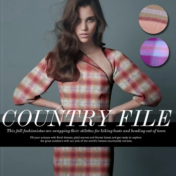 

Refined ultra-thin fine woolen wool yarn-dyed quality check pattern fabric shirt dress anti-season fine