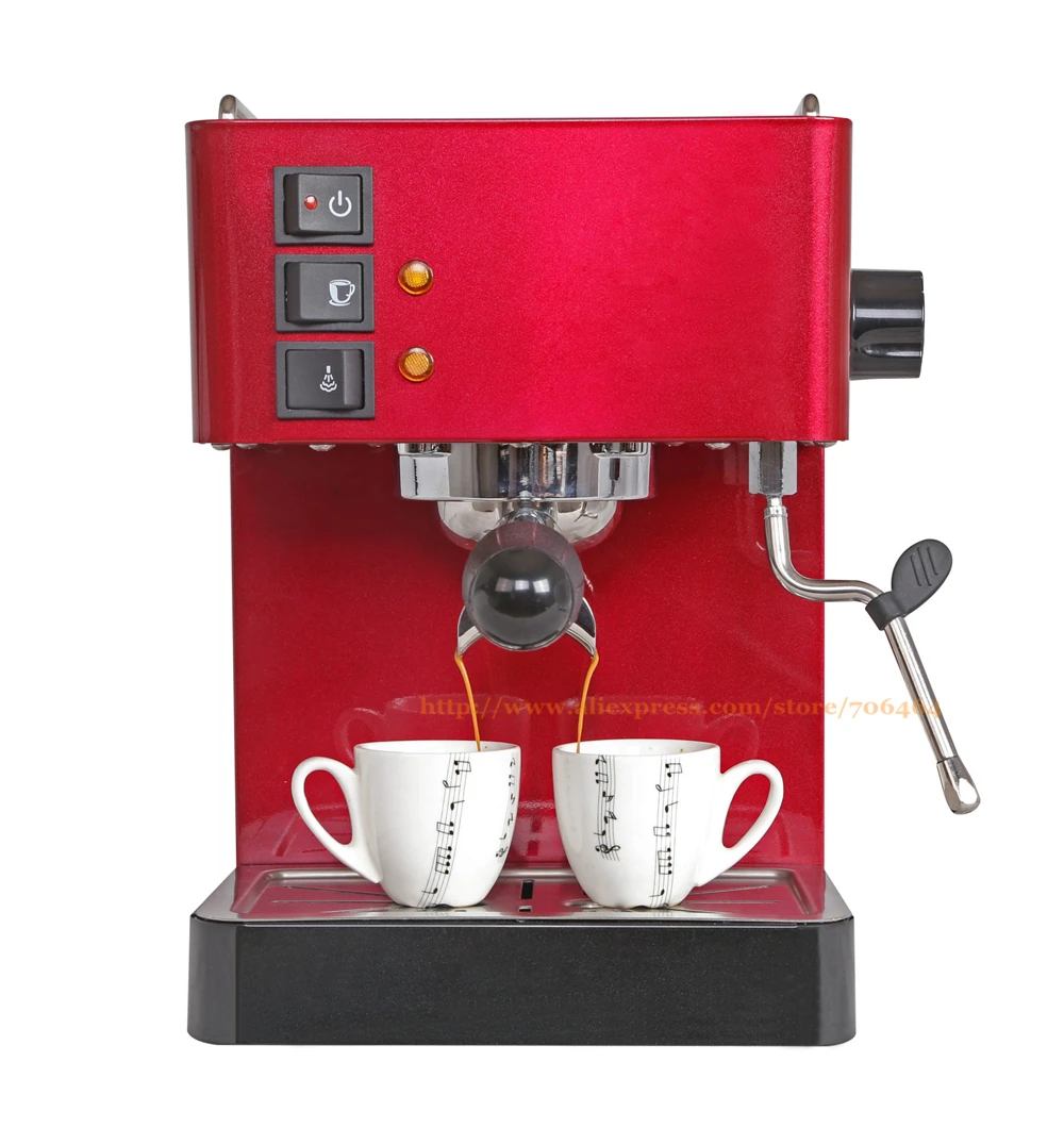 

Red color 15 bar thermo-block high quality Espresso coffee maker boiler cappuccino coffee machine with milk steam