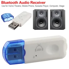 Мини Портативный USB беспроводной Bluetooth V2.1 Стерео Музыка Аудио приемник адаптер громкой связи для ТВ автомобиля домашний динамик