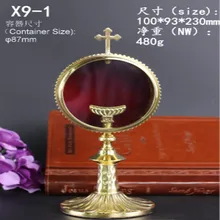 Reliquary медная святая коробка Ostensorium с изображением католической святыни Изысканная Грация красивый Monstrance подарок Иисуса Христос Иммануэль Бог Крест