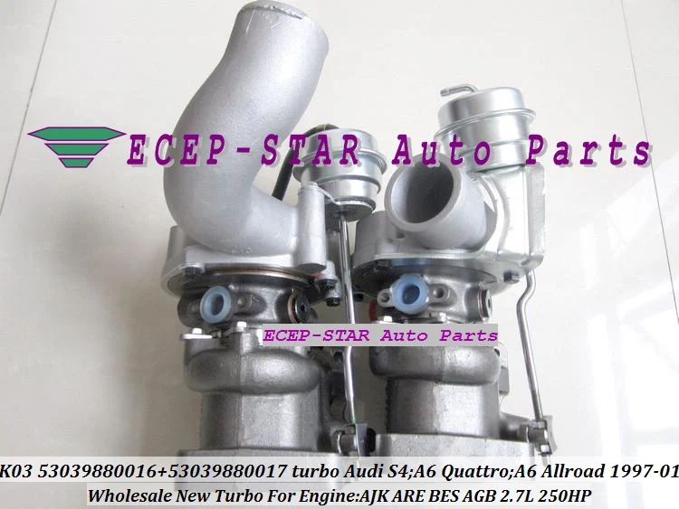 K03 53039880016 53039880017 Turbo Turbocharger for Audi S4 A6 Quattro A6 Allroad 1997-01 AJK ARE BES AGB 2.7L 250HP (5)