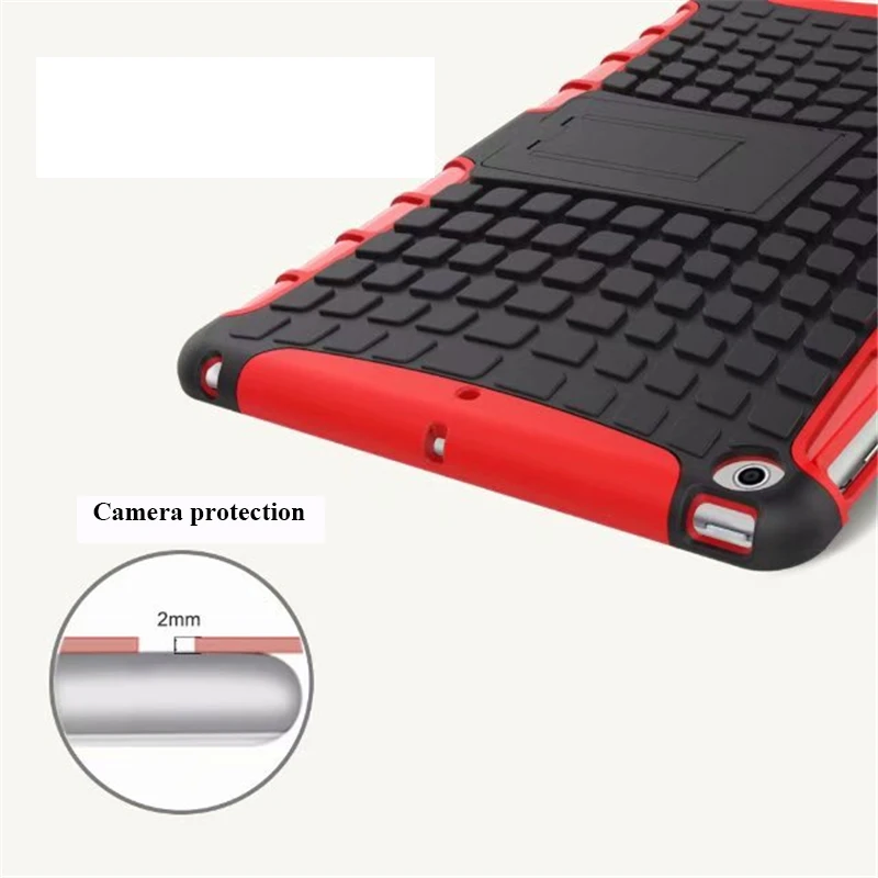 Tablet Case For iPad 9.7'' A1822 A1823 Shockproof Anti-fall Stand Tire pattern Back Cover For Apple iPad Case 9.7 inch