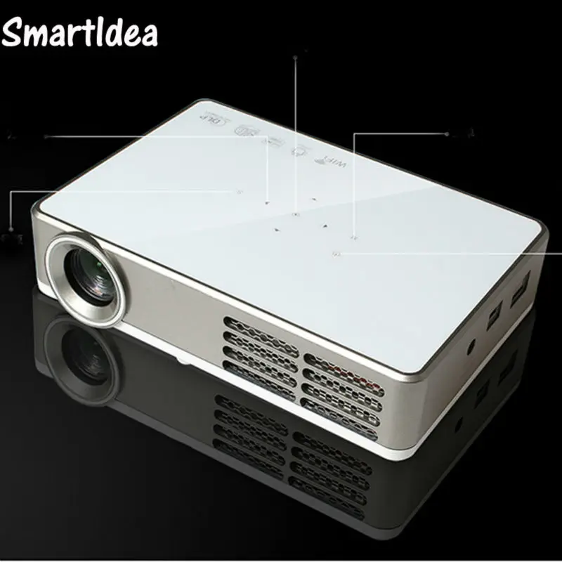 LED 9 1280x800 mini DLP Android Wifi Projector Full HD support active