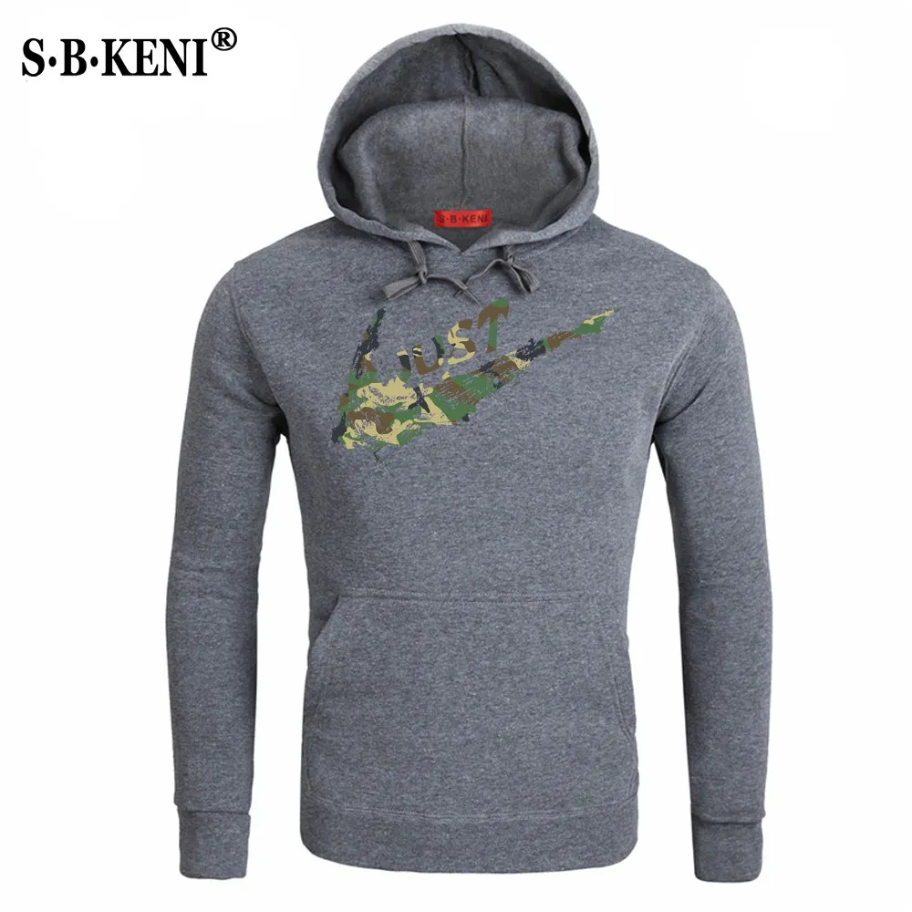

2019 New Hoodies Men Brand Autumn camouflage just Print Hooded Sweatshirt Mens Hoodie Tracksuit Sweat Coat Casual Sportswear
