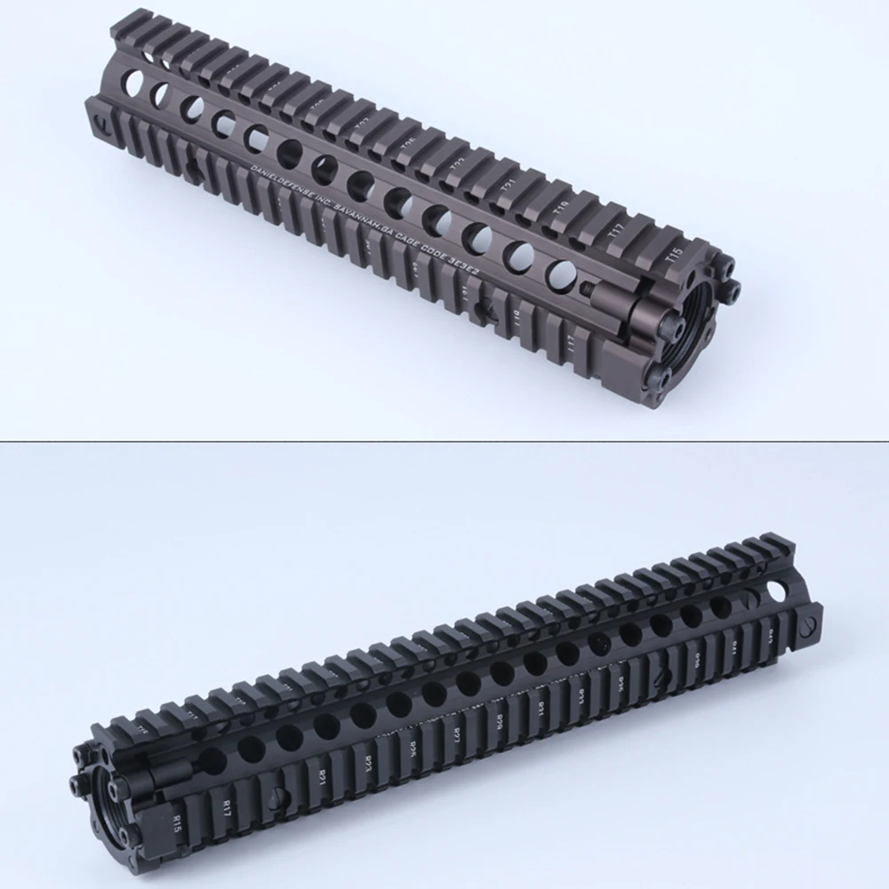 Алюминиевое жесткое пальто анодированное MK18 RISII " 9" 1" страйкбол Handguard черный CB тактический рельс для AR AEG страйкбол M4A1 Пейнтбол