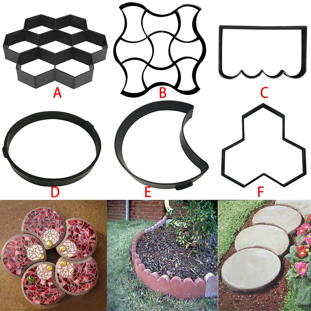 

Garden Stone Walk Maker Mould DIY Pavement Concrete Mold Driveway Paving Brick Moldes Para Concreto Slabs Path Pathmate 3.9