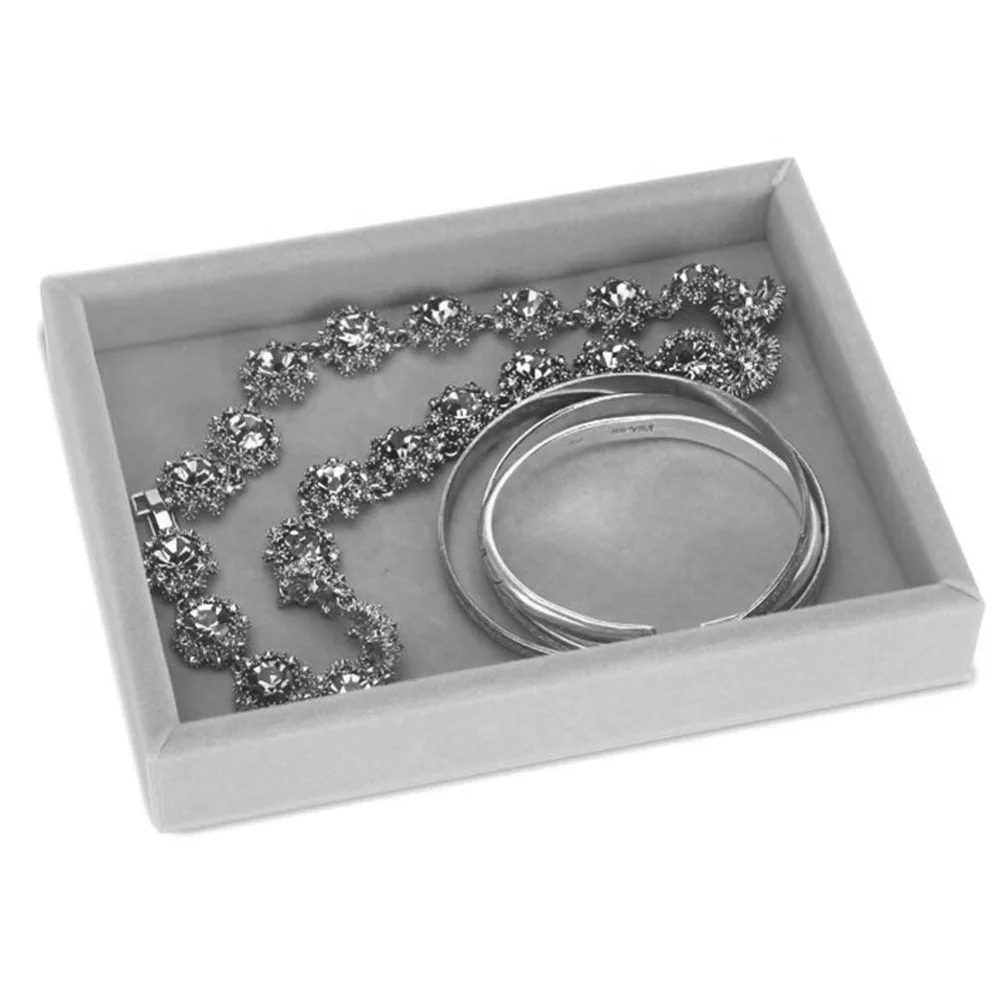 Useful Drawer DIY Jewelry Storage Tray Ring Bracelet Gift Box Jewellery Organizer Earring Holder Small Size Fit Most Room Space