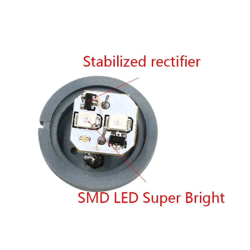 Светодиодный металлический Нержавеющая сталь индикатор светильник 19 мм Водонепроницаемый IP67 сигнальная лампочка 3V 6 в, 12 В, 24 В постоянного тока, 220V красный цвет желтый, синий; размеры 34–43 белый зеленый