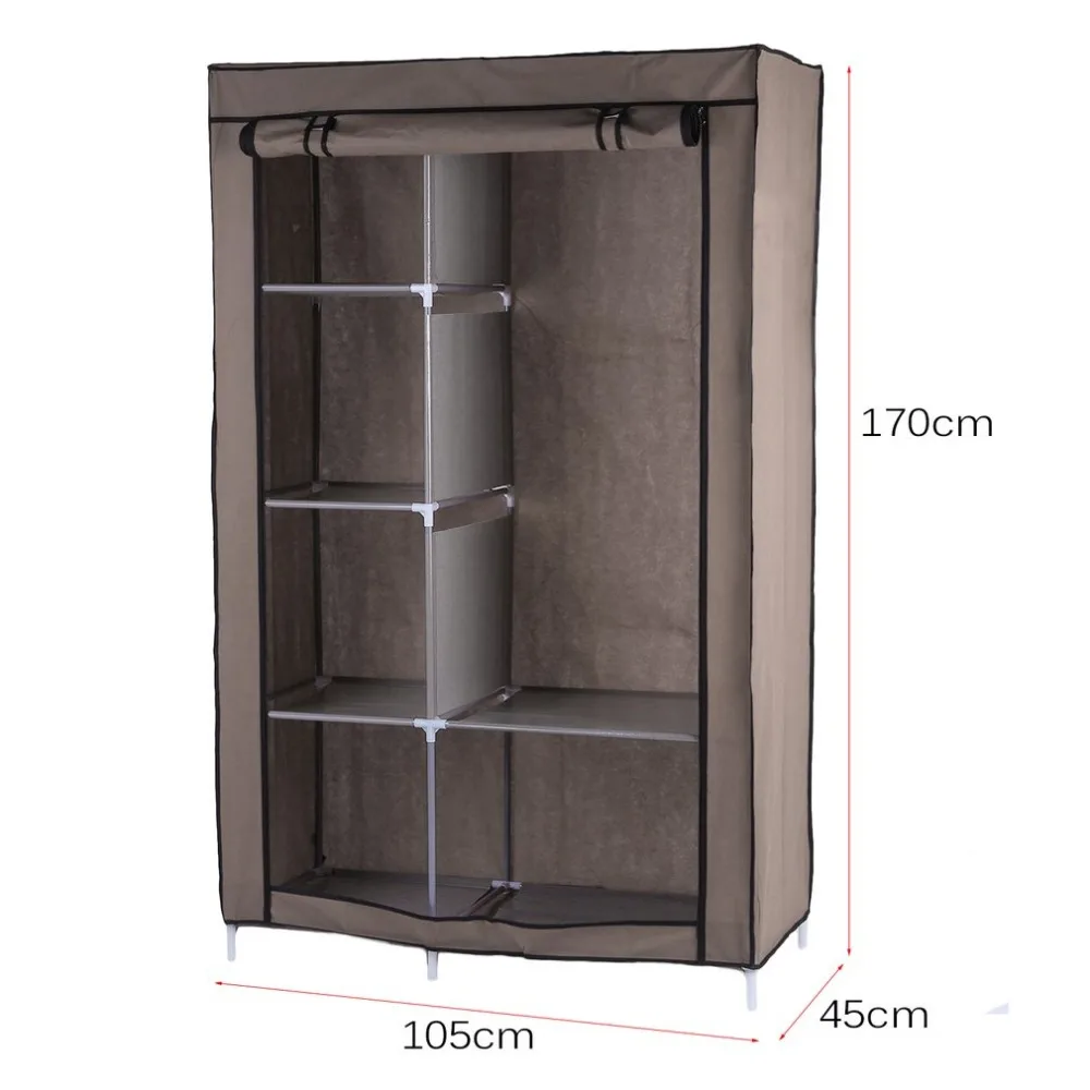 Portable Wardrobe Diy Anti Dust Moisture Proof Non Woven Foldable Portable Wardrobe Diy Anti Dust Moisture Proof Non Woven Foldable Clothe Storage Cabinet Shelf Closet With Hanging Track In Wardrobes From Furniture On