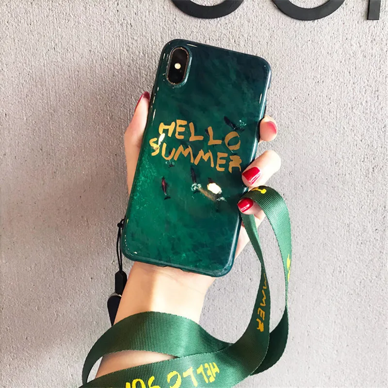 Emerald Green Japan Korea Hot Mobile Phone Case for iphone
