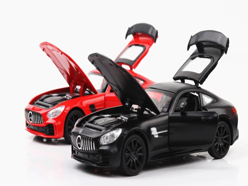 1/32 соотношение моделирование детская игрушка Mercedes AMG ЧУДесная игрушка автомобильный прицеп звук и легкий сплав литья модель игрушки