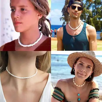 White Puka Shell Necklace and Bracelet 