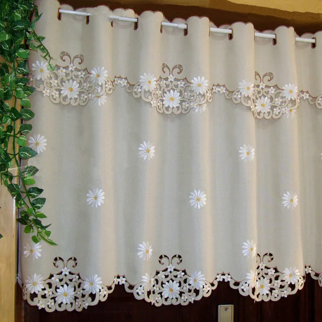 British Half Curtain Embroidered Window Valance Customize Light British Half Curtain Embroidered Window Valance Customize Light Shading For Kitchen Cabinet Door Decor