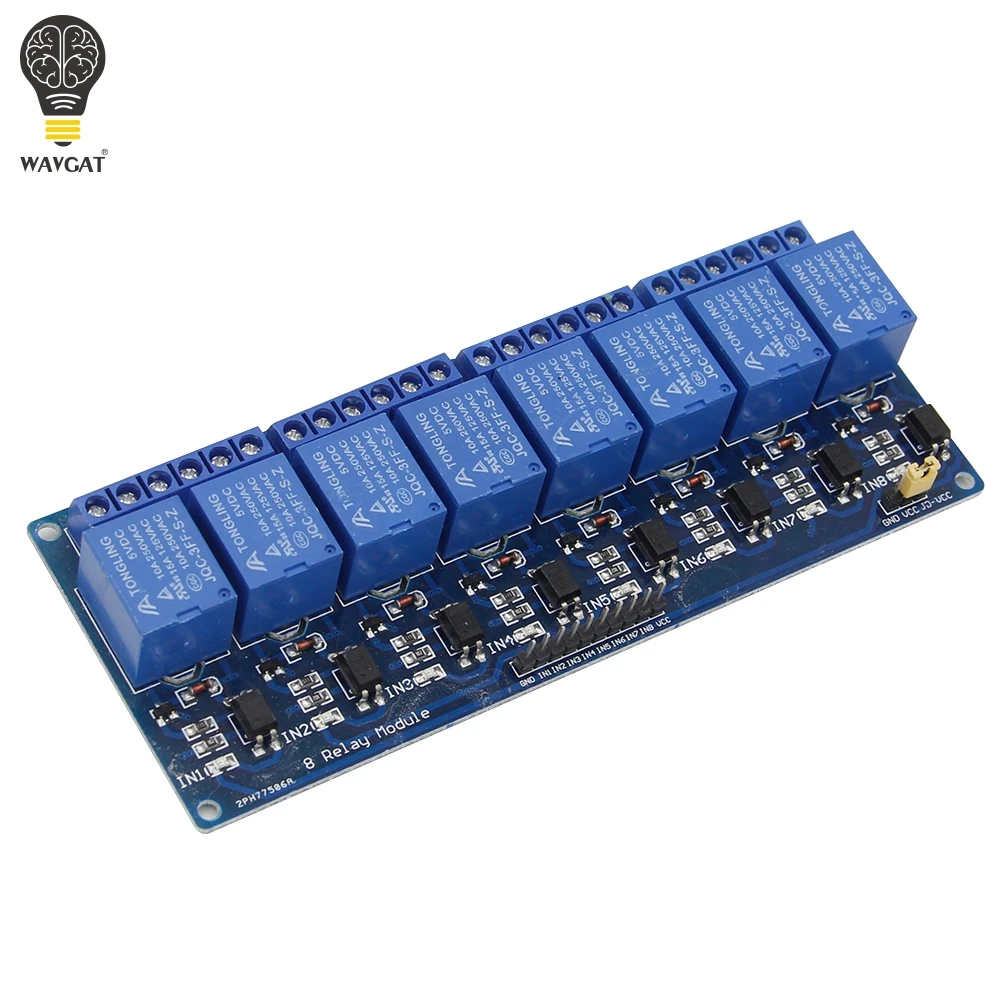 WAVGAT 5V 12V 1 2 4 6 8 канальный релейный модуль с оптроном. Релейный выход 1 2 4 6 8 способ релейный модуль для arduino