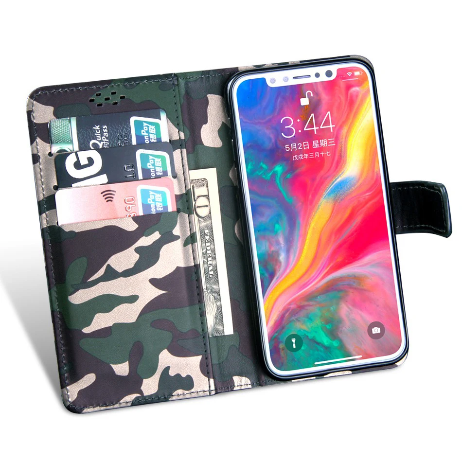 Винтаж Camo чехол для телефона Blackview BV8000 Pro искусственная кожа флип 360 бумажник Coque