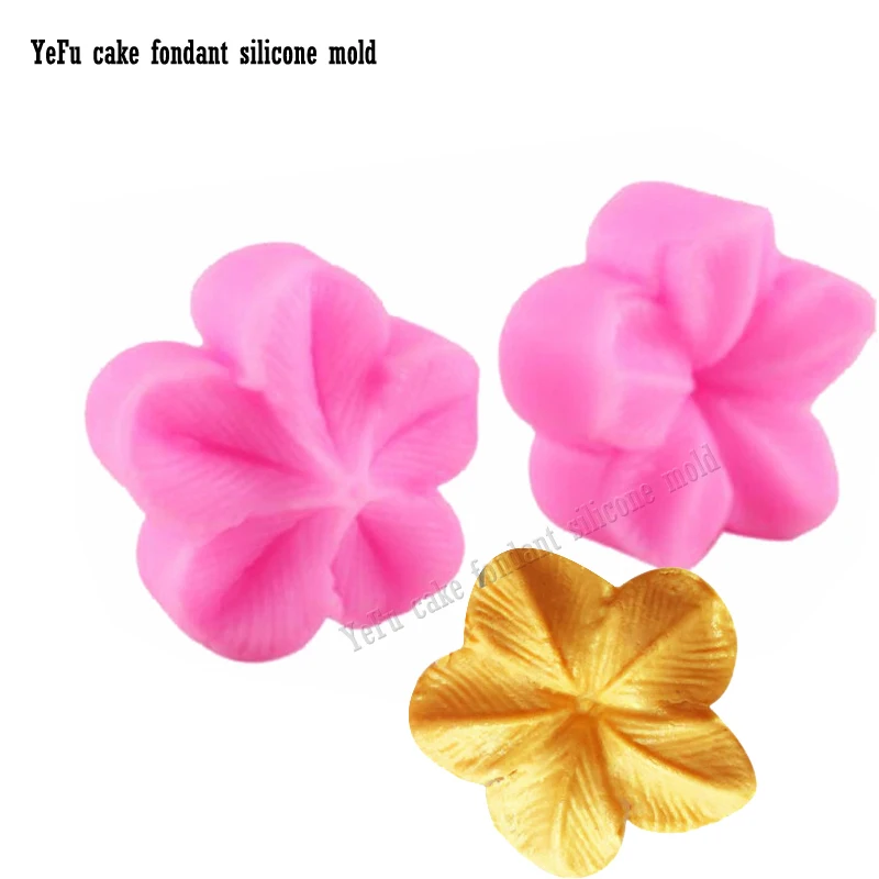 

2 Pcs\set Plum Petal Flower Leaf Veiner Silicone Mould Cake Decorating tools Fondant Impression Sugarcraft Mold F0849