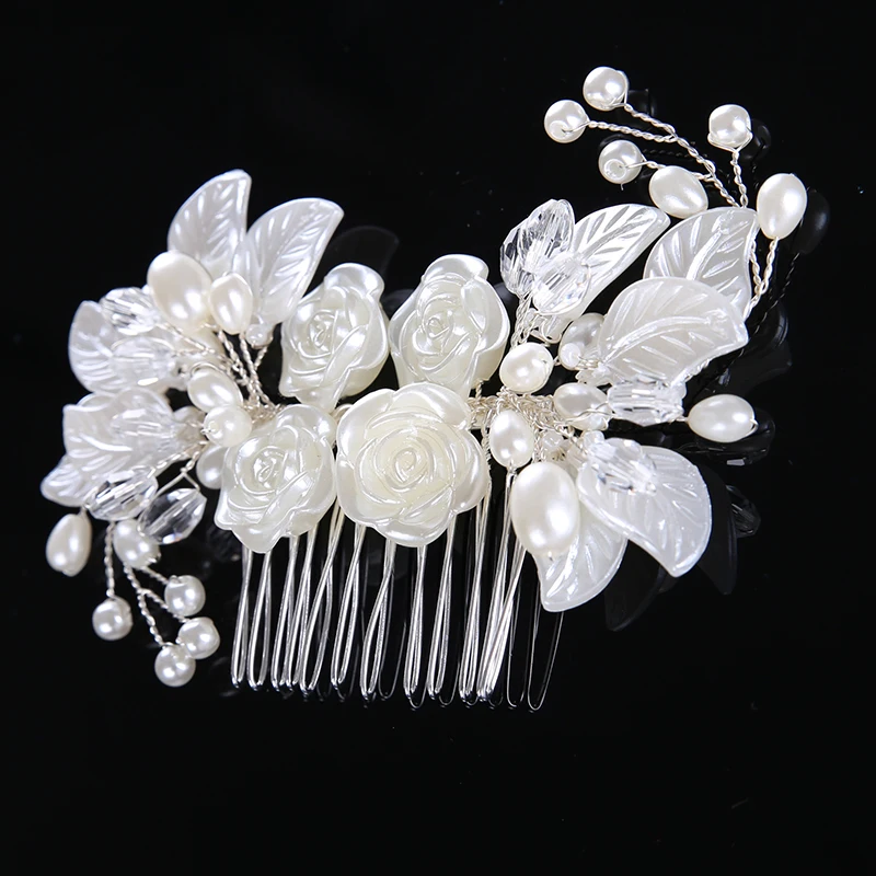 Women-alloy-Hair-combs-ceramics-flower-design-wedding-jewelry-FORSEVEN-fashion-bridal-rhinestones-hair-combs-bride
